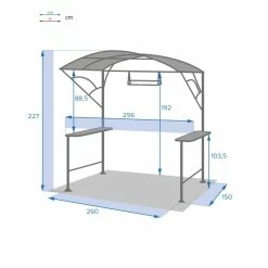 Abri Barbecue En Acier Hespéride Neiba Graphite -Ledepot-bailleul Soldes Magasin abri barbecue en acier hesperide neiba noir graphite 4