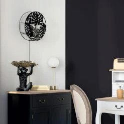 Applique Métal Noir Feuilles Olas Atmosphera -Ledepot-bailleul Soldes Magasin applique metal noir feuilles olas atmosphera 1