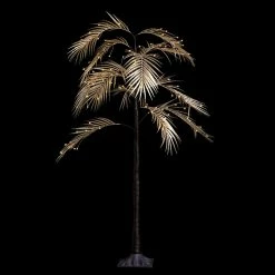 Arbre Palmier 120 Cm Or Lumineux Sur Pied 120 LED