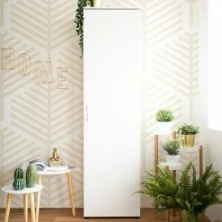Armoire 1 Porte 6 Niveaux Blanc -Ledepot-bailleul Soldes Magasin armoire 1 porte 6 niveaux andy blanc 4