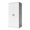 Armoire 2 Portes Blanc Et Gris Soma