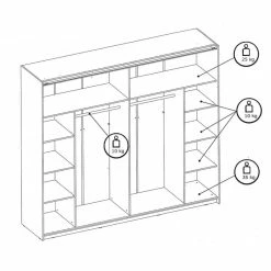 Armoire 2 Portes Grand Modèle Avec Miroir Nantes -Ledepot-bailleul Soldes Magasin armoire 2 portes grand modele avec miroir nantes 4