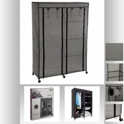 Armoire De Rangement 4 étagères Et 1 Penderie Gris En Tissu 7 Armoire De Rangement 4 étagères Et 1 Penderie Gris En Tissu -Ledepot-bailleul Soldes Magasin armoire de rangement 4 etageres et 1 penderie gris en tissu 2