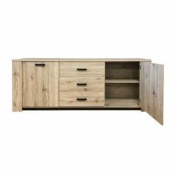 Bahut 3 Tiroirs 2 Portes Olivier -Ledepot-bailleul Soldes Magasin bahut 3 tiroirs 2 portes olivier 2