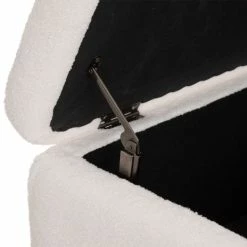 Banc Coffre Bouclette Blanc Aurora Atmosphera -Ledepot-bailleul Soldes Magasin banc coffre bouclette blanc aurora atmosphera 1 4