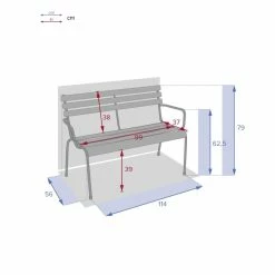Banc Extérieur Greensboro Vert Olive Hespéride -Ledepot-bailleul Soldes Magasin banc exterieur greensboro vert olive hesperide 2