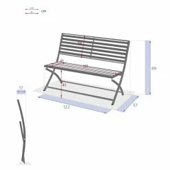 Banc Pliant Olbia Noir Graphite Hespéride -Ledepot-bailleul Soldes Magasin banc pliant olbia noir graphite hesperide 4