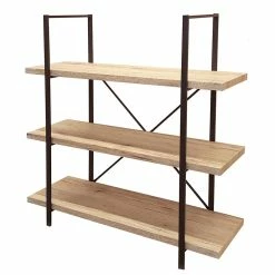 Bibliothèque 3 étagères Chicago -Ledepot-bailleul Soldes Magasin bibliotheque 3 etageres chicago 1