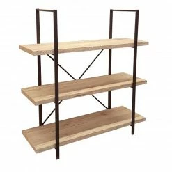 Bibliothèque 3 étagères Chicago -Ledepot-bailleul Soldes Magasin bibliotheque 3 etageres chicago 2