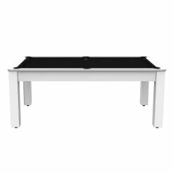 Billard Américain Arizona 7 Pieds Blanc Laqué / Tapis Noir