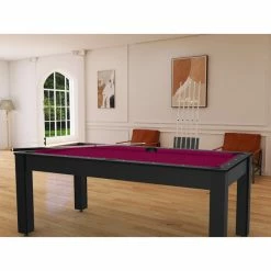 Billard Américain Arizona 7 Pieds Noir Grainé / Tapis Prune -Ledepot-bailleul Soldes Magasin billard americain arizona 7 pieds noir graine tapis prune 3