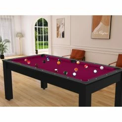 Billard Américain Arizona 7 Pieds Noir Grainé / Tapis Prune -Ledepot-bailleul Soldes Magasin billard americain arizona 7 pieds noir graine tapis prune 6