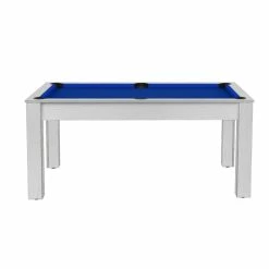 Billard Texas 6 Pieds - Coloris Blanc Boisé Tapis Bleu