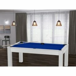 Billard Texas 6 Pieds - Coloris Blanc Boisé Tapis Bleu -Ledepot-bailleul Soldes Magasin billard texas 6 pieds coloris blanc boise tapis bleu 5