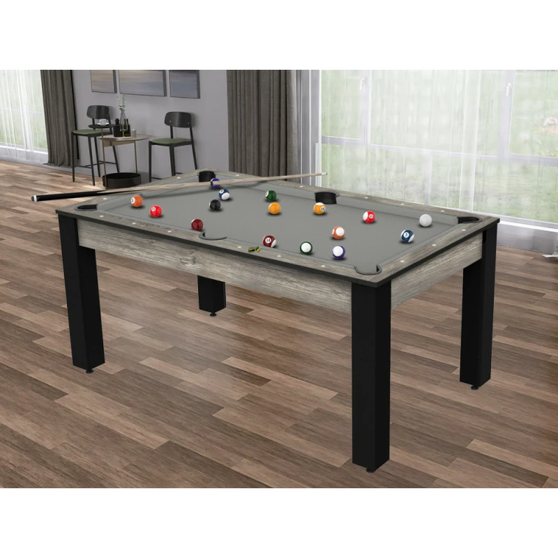 Billard Texas 6 Pieds - Coloris Industriel Tapis Gris 8 Billard Texas 6 Pieds - Coloris Industriel Tapis Gris – Image 6