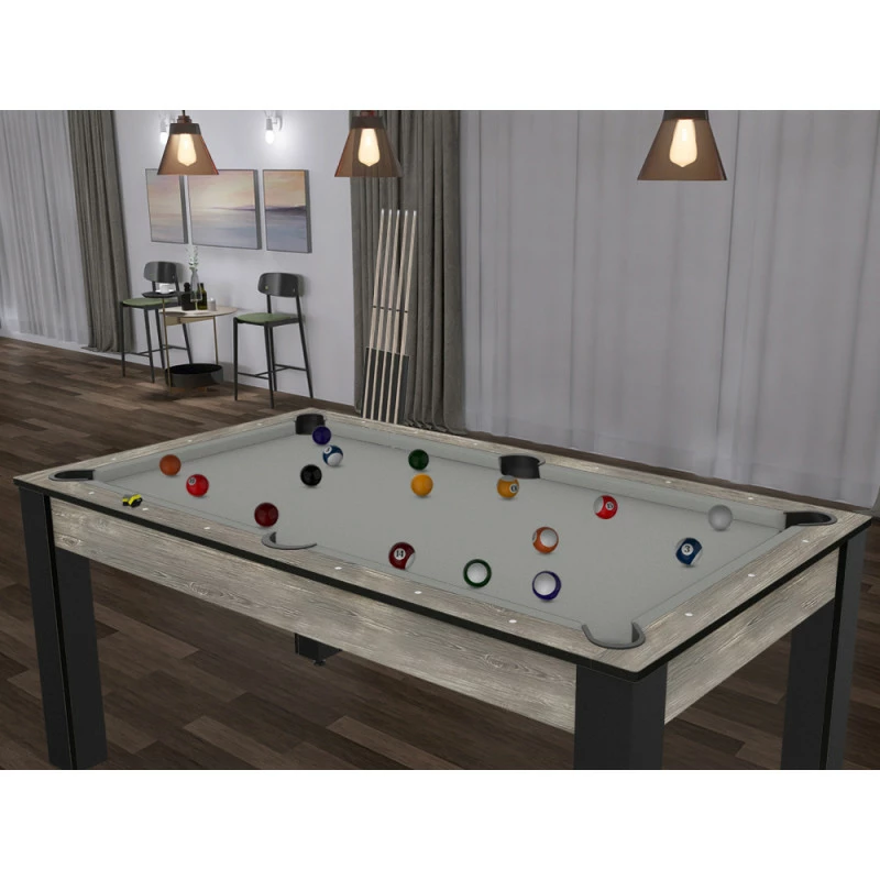 Billard Texas 6 Pieds - Coloris Industriel Tapis Gris 9 Billard Texas 6 Pieds - Coloris Industriel Tapis Gris – Image 7