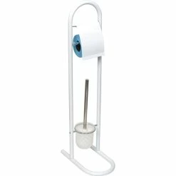 Brosse Et Dérouleur Papier WC Blanc