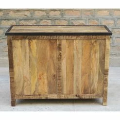 Buffet 1 Porte 4 Tiroirs Bois De Manguier Et Métal -Ledepot-bailleul Soldes Magasin buffet 1 porte 4 tiroirs bois de manguier et metal 4