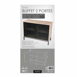 Buffet 2 Portes Grillage Soho -Ledepot-bailleul Soldes Magasin buffet 2 portes grillage soho 3