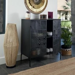 Buffet 2 Portes Métal Ajouré Teeco Atmosphera 11 Buffet 2 Portes Métal Ajouré Teeco Atmosphera -Ledepot-bailleul Soldes Magasin buffet 2 portes metal ajoure teeco atmosphera 2