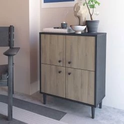 Demeyere Buffet 4 Portes Industriel Arty -Ledepot-bailleul Soldes Magasin buffet 4 portes industriel arty 1 1