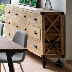 Buffet 6 Tiroirs Silas Atmosphera -Ledepot-bailleul Soldes Magasin buffet 6 tiroirs silas atmosphera 1 5