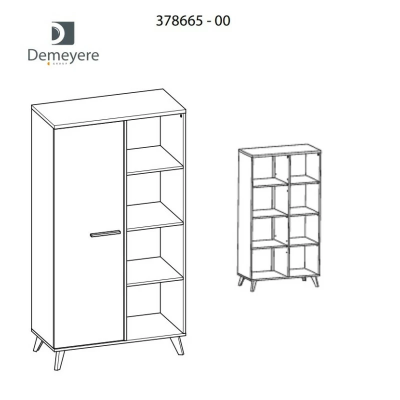 Demeyere Buffet Haut Bruce 1porte 4 Niches 7 Demeyere Buffet Haut Bruce 1porte 4 Niches – Image 5