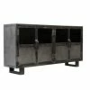 Buffet Métal Noir Jodhpur 4 Portes -Ledepot-bailleul Soldes Magasin buffet metal jodhpur portes inditime