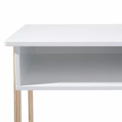 Bureau Enfant Blanc Pieds Bois Atmosphera -Ledepot-bailleul Soldes Magasin bureau enfant blanc pieds bois atmosphera 2