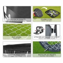 Cage De Foot Pliable 2en1 120x80cm - Modèle Newbie -Ledepot-bailleul Soldes Magasin cage de foot pliable 2en1 120x80cm modele newbie 1 2