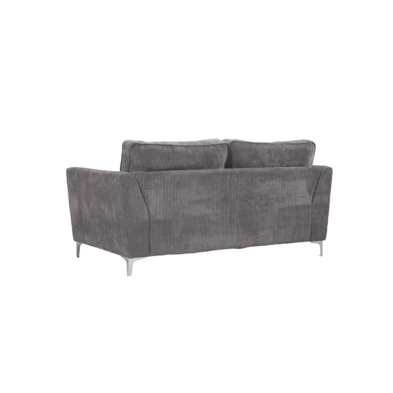 Canapé 2 Places Isla Velours Côtelé Gris 4 Canapé 2 Places Isla Velours Côtelé Gris – Image 2