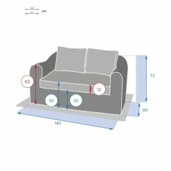 Canapé 2 Places Moorea Hespéride Terre Ombre 7 Canapé 2 Places Moorea Hespéride Terre Ombre -Ledepot-bailleul Soldes Magasin canape 2 places moorea hesperide terre ombre 2
