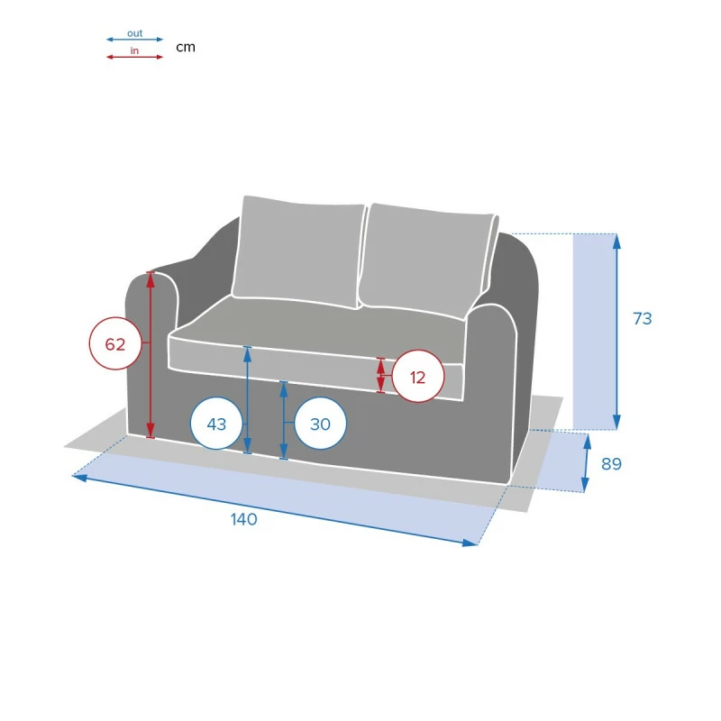 Canapé 2 Places Moorea Hespéride Terre Ombre 5 Canapé 2 Places Moorea Hespéride Terre Ombre – Image 3