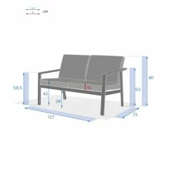 Canapé 2 Places Pavane Graphite Hespéride 9 Canapé 2 Places Pavane Graphite Hespéride -Ledepot-bailleul Soldes Magasin canape 2 places pavane graphite hesperide 3