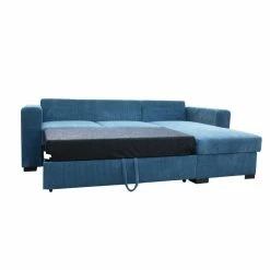 Canapé D'angle Joe Gauche Ou Droite Bleu Convertible Lit -Ledepot-bailleul Soldes Magasin canape d angle joe gauche ou droite bleu convertible lit 3