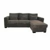 Canapé D'angle Joe Gauche Ou Droite Gris Convertible Lit -Ledepot-bailleul Soldes Magasin canape d angle joe gauche ou droite gris convertible lit