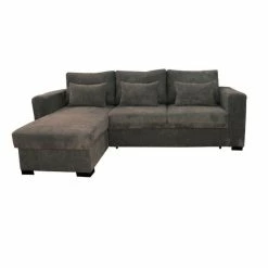 Canapé D'angle Joe Gauche Ou Droite Gris Convertible Lit -Ledepot-bailleul Soldes Magasin canape d angle joe gauche ou droite gris convertible lit 4