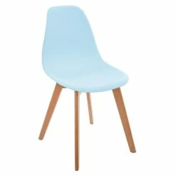 Chaise Enfant Pieds Bois Atmosphera Bleu