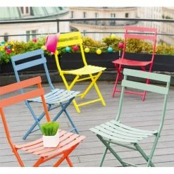 Chaise Métal Pliante Greensboro Graphite Hespéride -Ledepot-bailleul Soldes Magasin chaise greensboro hesperide graphite 2