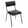 Chaise Noir Dario En Cuir Atmosphera