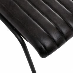 Chaise Noir Dario En Cuir Atmosphera -Ledepot-bailleul Soldes Magasin chaise noir dario en cuir atmosphera 3