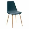 Chaise Roka Coloris Bleu Denim Atmosphera -Ledepot-bailleul Soldes Magasin chaise roka coloris bleu denim et hetre atmosphera
