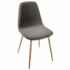 Chaise Roka Velours Gris Et Hêtre Atmosphera -Ledepot-bailleul Soldes Magasin chaise roka coloris gris et hetre atmosphera
