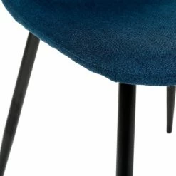 Chaise Tissu Et Métal Tyka Bleu Atmosphera -Ledepot-bailleul Soldes Magasin chaise tissu et metal tyka bleu atmosphera 2