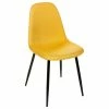 Chaise Tissu Et Métal Tyka Jaune Atmosphera -Ledepot-bailleul Soldes Magasin chaise tissu et metal tyka jaune atmosphera
