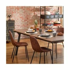 Chaise Vladi Effet Cuir Marron Atmosphera 11 Chaise Vladi Effet Cuir Marron Atmosphera -Ledepot-bailleul Soldes Magasin chaise vladi effet cuir marron atmosphera 4