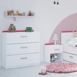 Demeyere Chevet 1 Tiroir Reverso Rose Ou Bleu -Ledepot-bailleul Soldes Magasin chevet 1 tiroir reverso rose ou bleu 4