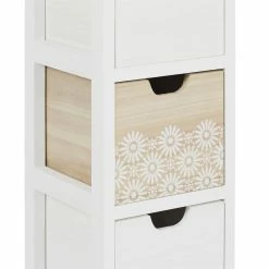 Chiffonnier 4 Tiroirs Chic Naturel Et Blanc -Ledepot-bailleul Soldes Magasin chiffonnier 4 tiroirs chic naturel et blanc 1 4