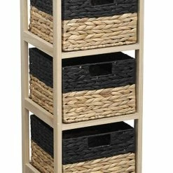 Chiffonnier En Bois 3 Paniers Jacinthe Naturel Et Noir 5 Chiffonnier En Bois 3 Paniers Jacinthe Naturel Et Noir -Ledepot-bailleul Soldes Magasin chiffonnier bois 3 paniers jacinthe naturel et noir 1 1