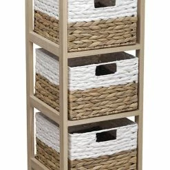 Chiffonnier En Bois 3 Paniers Jacinthe Naturel Et Blanc 5 Chiffonnier En Bois 3 Paniers Jacinthe Naturel Et Blanc -Ledepot-bailleul Soldes Magasin chiffonnier en bois 3 paniers jacinthe naturel et blanc 1